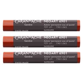 Caran d'Ache NEOART 6901 Oil Pastel - Sanguine, Box of 3 | Jerry's