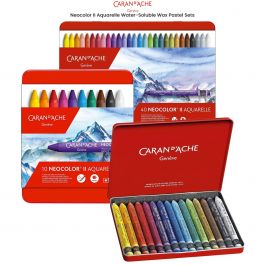 Caran D'Ache Classic Neocolor II Water-Soluble Crayons, 30 Assorted Colors