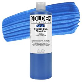 GOLDEN - Fluid Acrylics - Cerulean Blue Deep - #2051-1 - 1oz - View #12