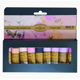 Charvin Extra-Fine Artist Acrylic Paint Set - 9 Colors, 20ml Tubes, Triple-Milled For Professionals