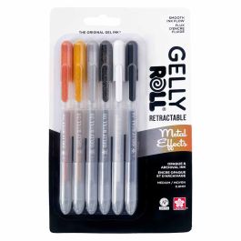 SAKURA Gelly Roll Retractable 24-teiliges Geschenkset – Mit Stifte-Etui, Verschiedene Farben & Effekte