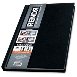 Crescent RENDR Hard-Cover Pad, 9in x 12in Tape-Bound, 48 Sheets/Pad 