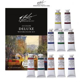 10-color 15ml Deluxe Watercolor Set @ Raw Materials Art Supplies