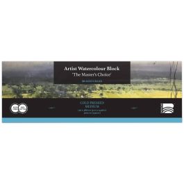 The Masters Choice by Baohong Watercolor Paper Block - 20 Sheets 5.12 x 14.96 - 140 lb Cold Press 