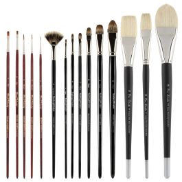 Creative Mark Qualita Golden Taklon Short Handle Brush Filbert #6 Creative Mark Qualita Golden Taklon Short Handle Brush Filbert #6