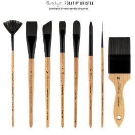 Princeton Catalyst 6450 Polytip Bristle Short Handle Brushes