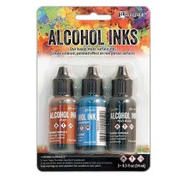 Tim Holtz Alcohol Ink - 1/2oz - Miners Lantern Color Kit, Set of 3 ...