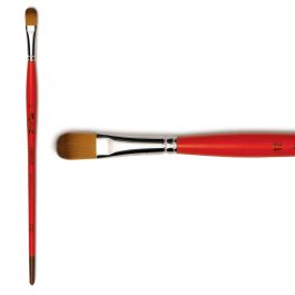 Set Di 12 Pennelli Da Pittura A Punta Piatta (Filbert) In Nylon Per Acrilico, Olio, Acquerello E Tecniche Miste - 2