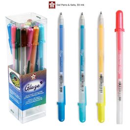 Sakura® Glaze 3D Ink Gel Pens 10 Color Set, Basic