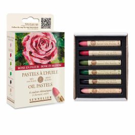Rosegarden 01 & 04 4本 ×3トータル12本セット Sennelier Oil Pastels Cardboard Box Set Rose in Bloom (Set of 6