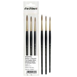 Da Vinci Series 11 Maestro Kolinsky Red Sable Watercolor Brush - Size 4 Round, Made In Germany