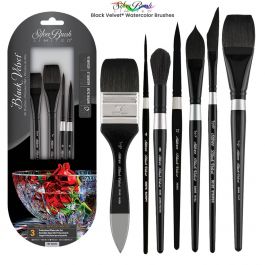 Black Velvet Size 6 Round - Watercolor Brushes S3000S – Martha Mae