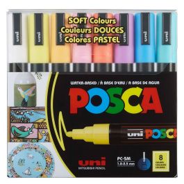 Uni POSCA PC-1MR Metal Tip Acrylic Paint Marker 0.7mm 8 Set