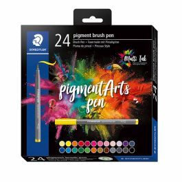 STAEDTLER Pigment Arts Brush Pen Set of 24 Assorted Colours