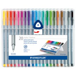 Staedtler Triplus Fineliner Pens Assorted Colors (Set of 20) | Jerry's ...