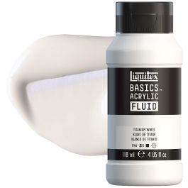 Liquitex Basics Fluid Acrylic - Titanium White, 4oz Bottle