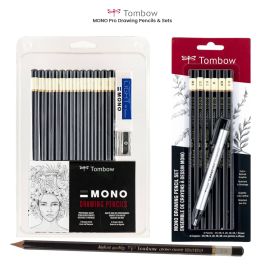 Tombow - Mono Drawing 6-Pencil Set with Eraser