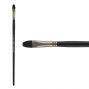 Black Swan Synthetic Red Sable Long Handle Brush-Oil & Acrylic Filbert #12