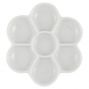 Creative Mark English Glazed Porcelain Flower Palette, 7 Wells