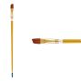 Creative Mark Qualita Golden Taklon Long Handle Brush Angular #6