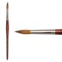 Mimik Kolinsky Synthetic Sable Short Handle Brush, Round Size #12 