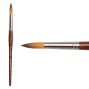Mimik Kolinsky Synthetic Sable Short Handle Brush, Round Size #14 