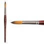 Mimik Kolinsky Synthetic Sable Short Handle Brush, Round Size #16 