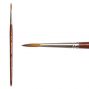 Mimik Kolinsky Synthetic Sable Short Handle Brush, Round Size #4 