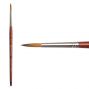 Mimik Kolinsky Synthetic Sable Short Handle Brush, Round Size #6 