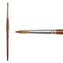 Mimik Kolinsky Synthetic Sable Short Handle Brush, Round Size #8 
