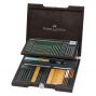 Faber-Castell Pitt Monochrome Wood Box Set of 77