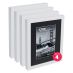 Gotham Complete White, 9"x12" Frame w/ Glass + Backing (Box of 4)