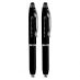 Acurit 3-in-1 LED Light Pen & Stylus Pack of 2 - Black