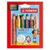 Stabilo Woody Colored Pencil Set of 6 w/ Sharpener
