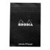 Rhodia Dot Black Notepad 6 x 8 1/4 in Top Staple 80-Sheet