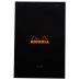 Rhodia Blank Black Notepad 6 x 8 1/4 in Top Staple 80-Sheet