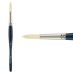Borciani Bonazzi UNICO Bianco Synthetic Series 830 Medium Handle Brush, Round Size 20