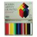 Holbein Oil Pastel Cardboard Set of 15, Assorted Colors