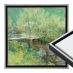 Cardinali Renewal Core Floater Frame, Black/Antique Silver 8"x8" - 3/4" Deep 