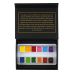 Charvin Extra-Fine Watercolor - Black Pocket Box Set of 12, Half Pans