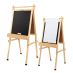 Kids Art Easel with Paper Roll, Dry Erase & Chalk Board Fundamentals 36.5"- 51" 