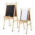 Kids Art Easel with Paper Roll, Dry Erase & Chalk Board Fundamentals 36.5"- 51" 