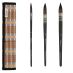 Danube Professional Watercolor Quill Brush (Set of 3) and Bamboo Roll Up 