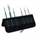 Berlin Long Handle Acrylic Brush Set of 6 w/ Brush Easel Case