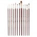 Mimik Kolinsky Synthetic Sable Long Handle Brushes, Set of 12 