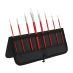 Pro White Professional Soft Filament Acrylic Brushes Value Set of 8 + Brush Easel