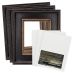 Duo Centurion 11"x14" Oil Primed Linen Panel + Black/Gold Museum Plein Aire Frame 3 Pack