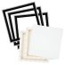 Duo Practica 12" x 12" Stretched Canvas + Cardinali Floater Frame Black/Antique Silver (3 Pack)