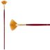 Princeton Heritage Series 4000 Synthetic Sable Brush - Fan, Long Handle, Size 3
