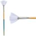 Princeton Snap! Series 9850 White Synthetic Brush - Fan, Short Handle, Size 4